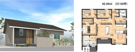 Aプラン（収納充実の平屋）