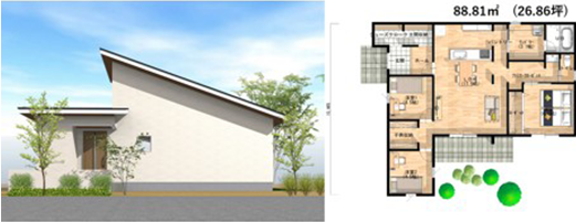 Bプラン（土間収納のある平屋）