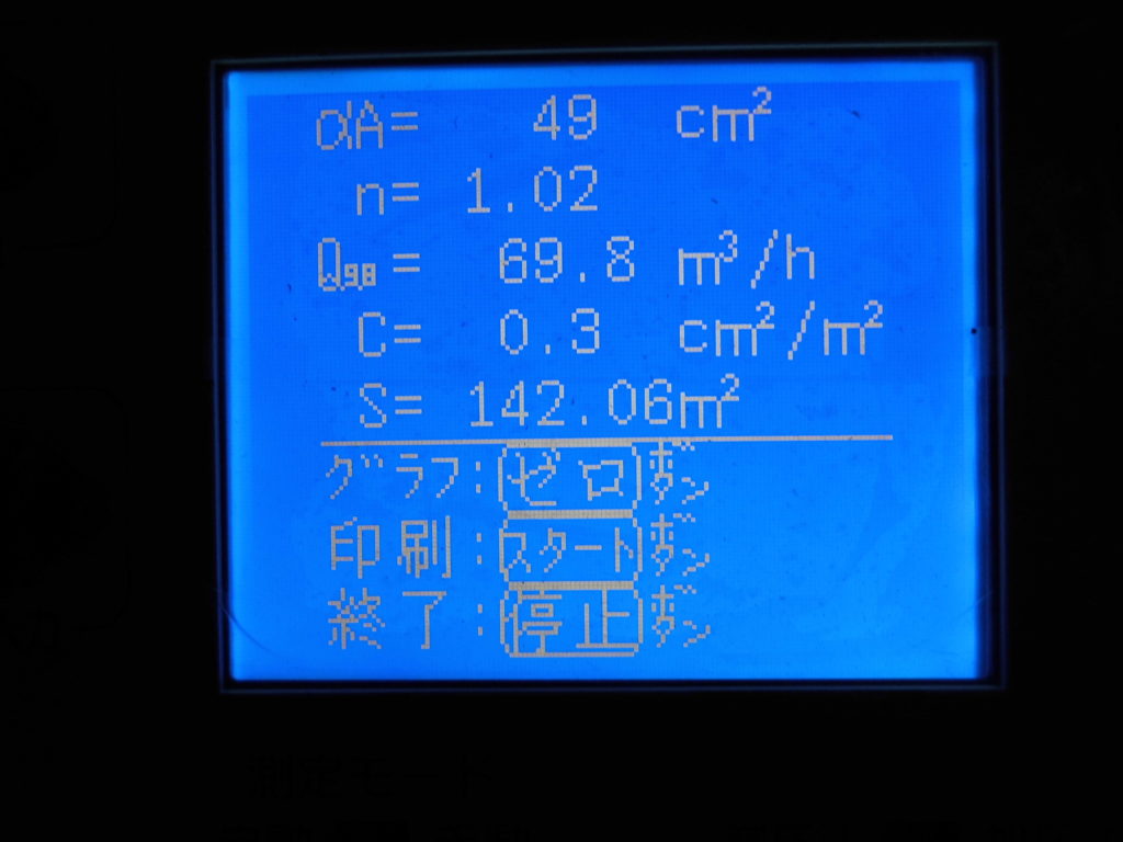 松本市の新築住宅　気密検査を行いました