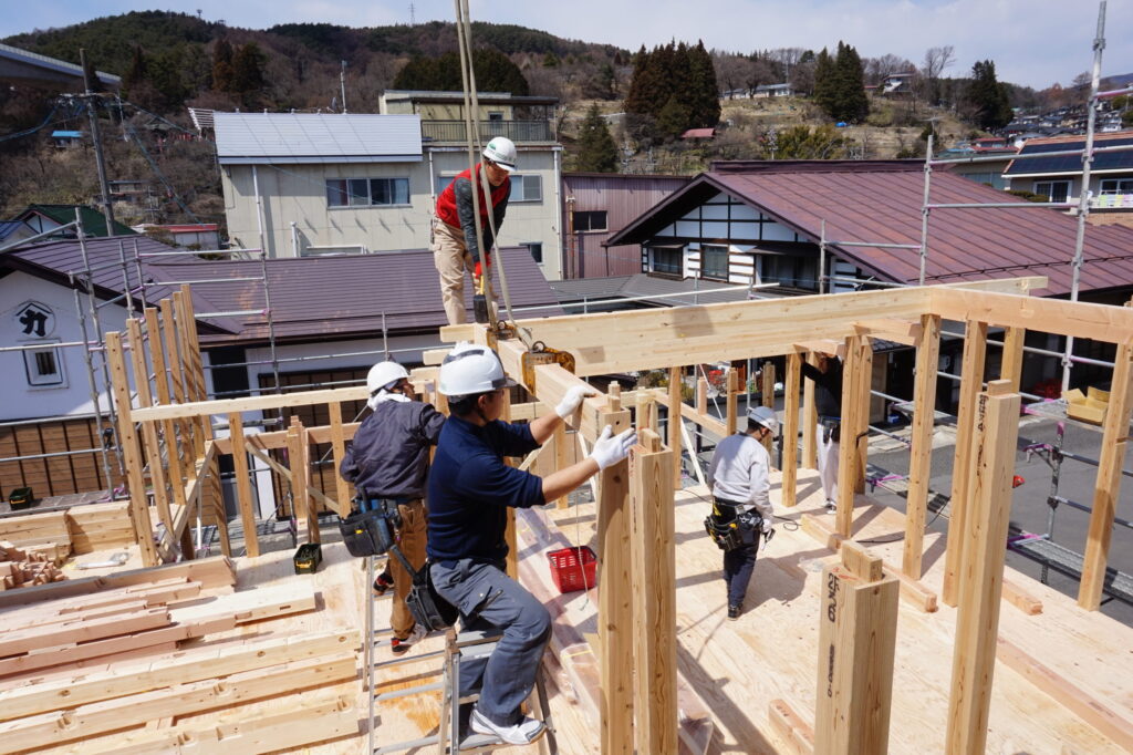 新築の現場　いよいよ今日は上棟です！！