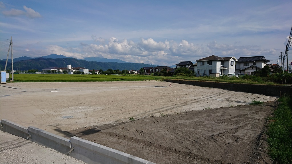 安曇野市豊科で造成中の分譲地を見てきました